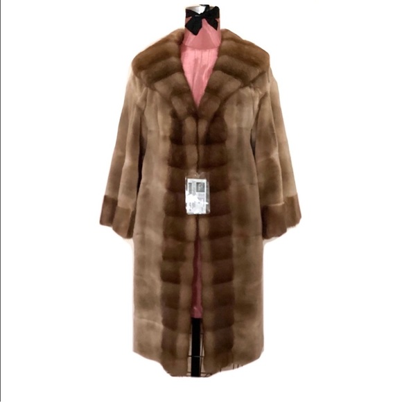 NWT Zac Posen Mink Sheared with Wild Mink trim sz Sm - Picture 4 of 10